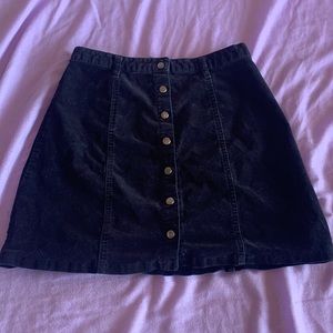 Black mini skirt